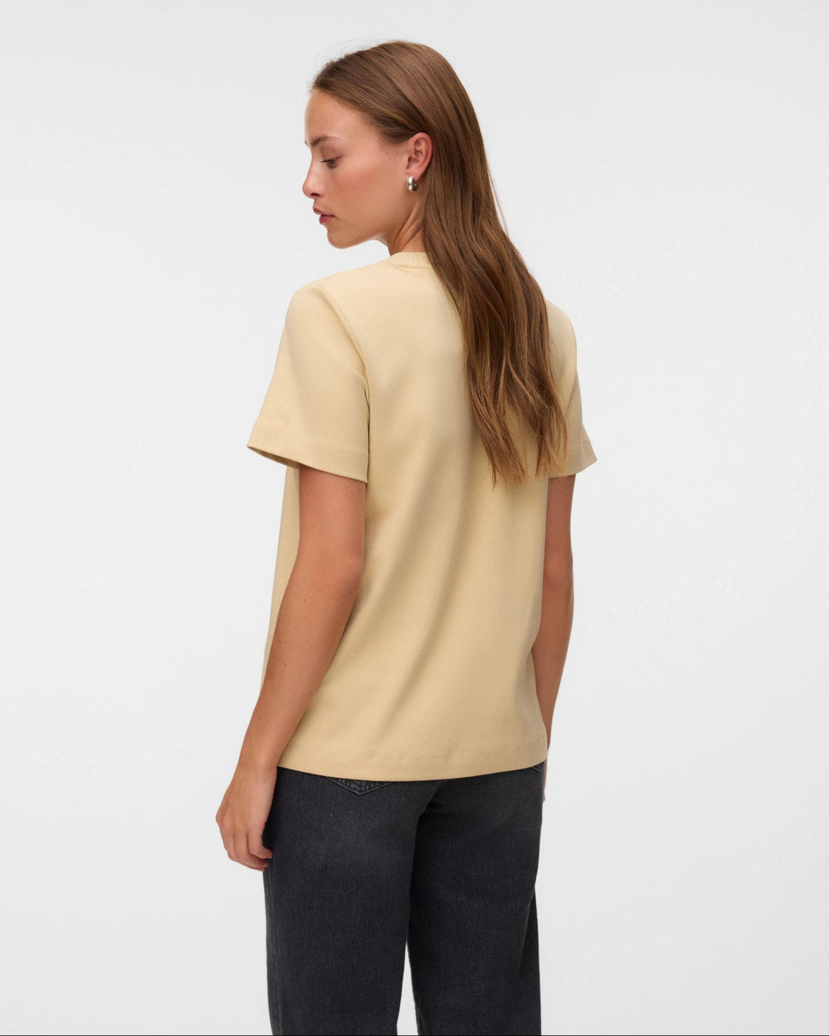 T-shirt Basic Οργανικό Βαμβάκι Μπεζ