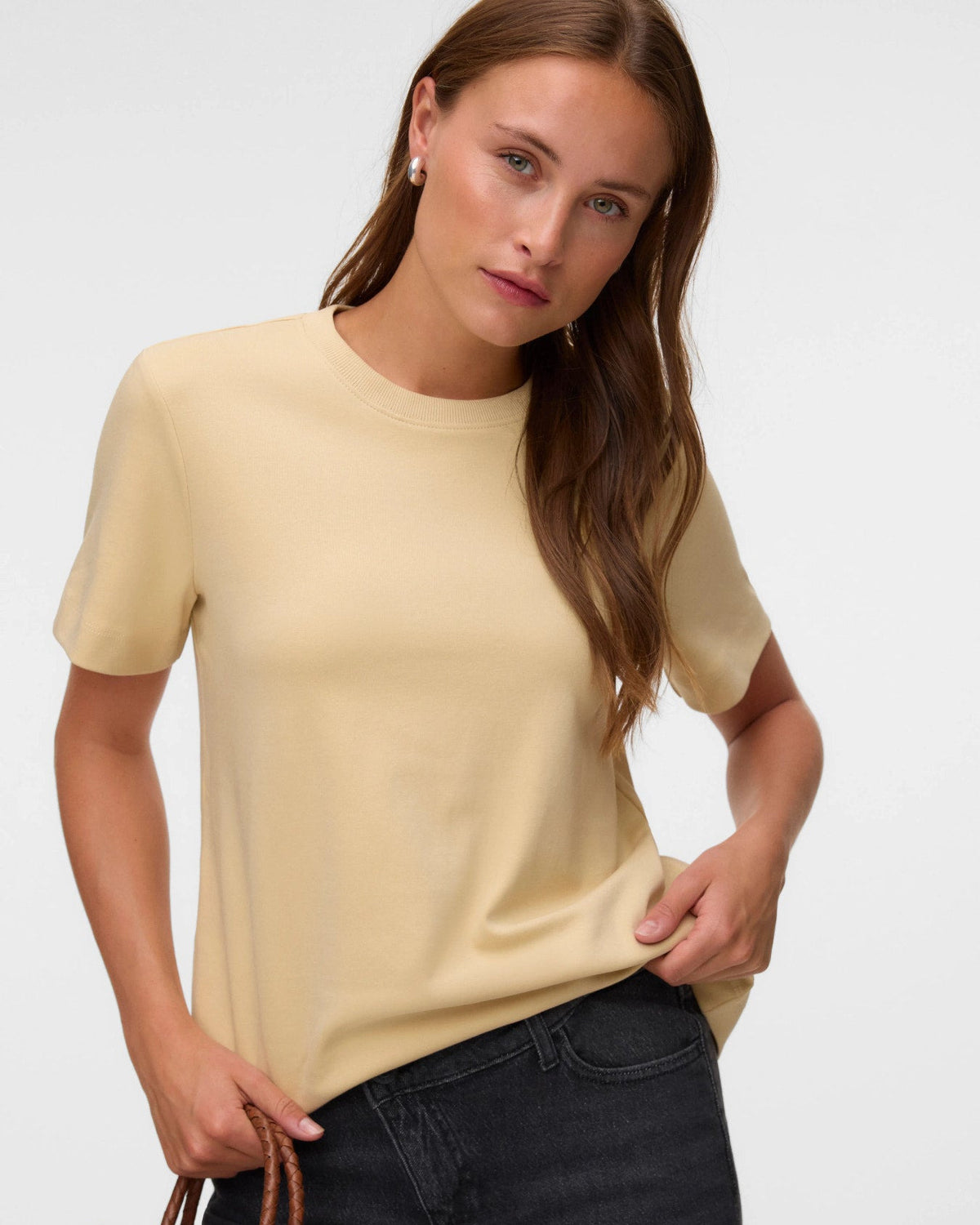 T-shirt Basic Οργανικό Βαμβάκι Μπεζ