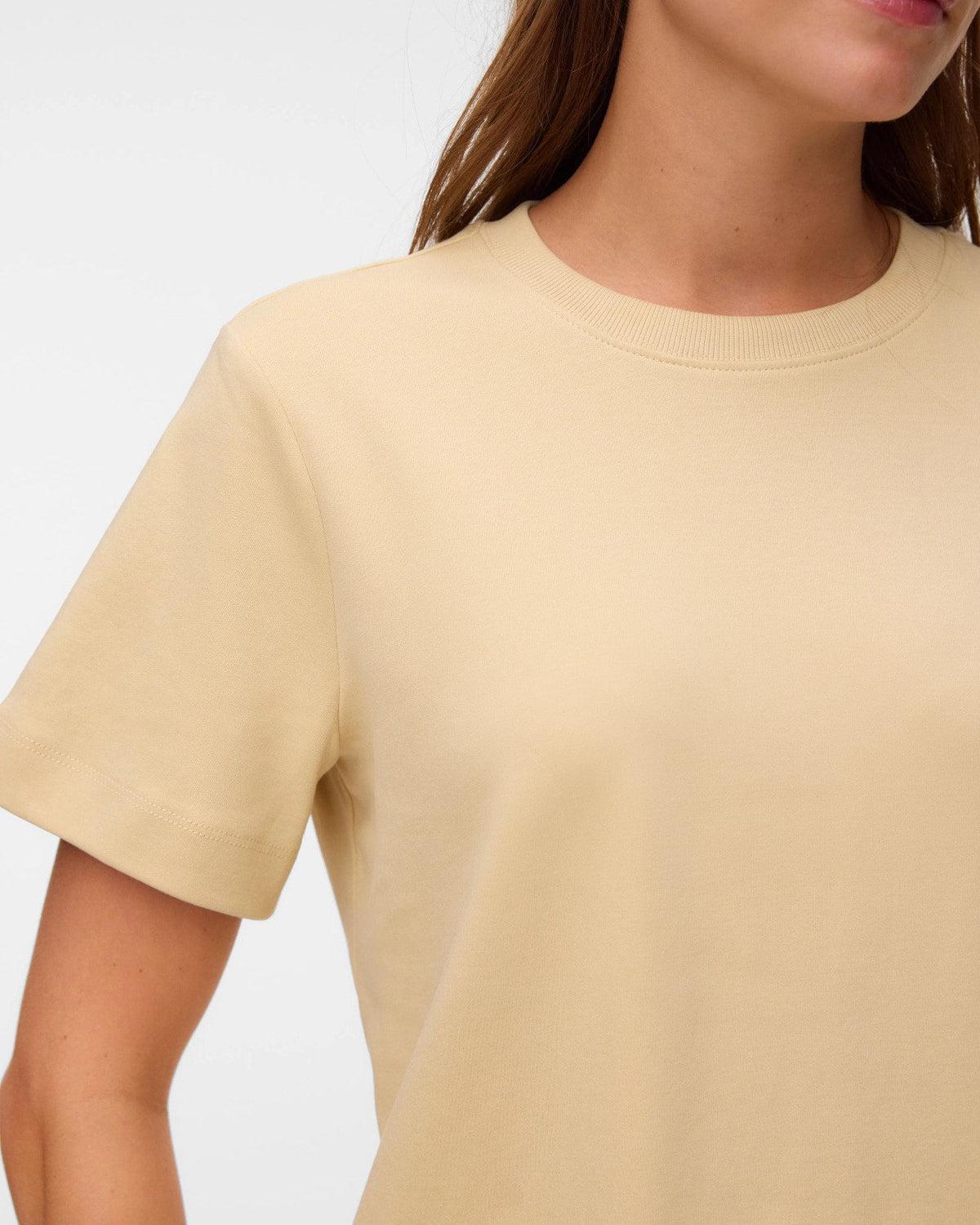 T-shirt Basic Οργανικό Βαμβάκι Μπεζ