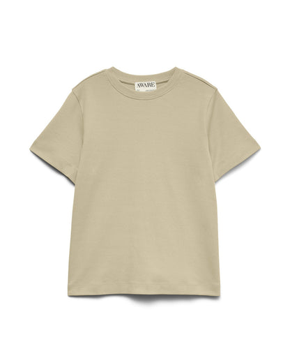 T-shirt Basic Οργανικό Βαμβάκι Μπεζ