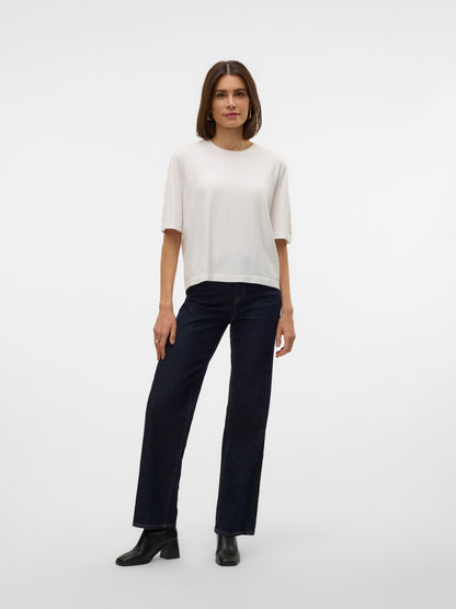 Πλεκτή Μπλούζα Oversize Λευκή