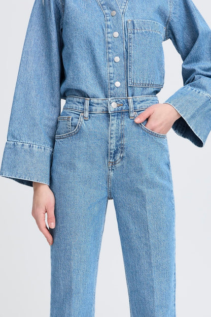 Παντελόνι Flare Jeans Ψηλόμεσο