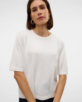 Πλεκτή Μπλούζα Oversize Λευκή