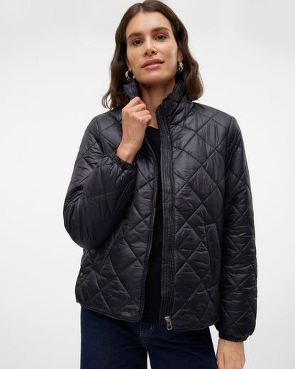 VERO MODA Puffer Μπουφάν Ψηλός Γιακάς Ελαφρύ Γέμισμα λεπτομέρεια γιακά